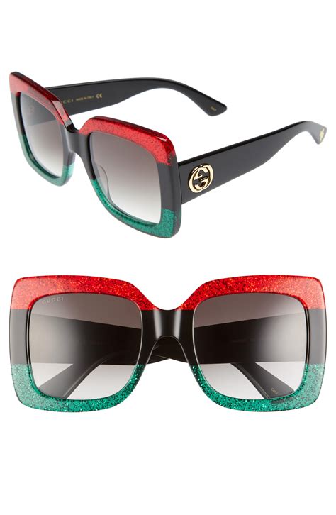 gucci 55mm square sunglasses|gucci eyewear square frame sunglasses.